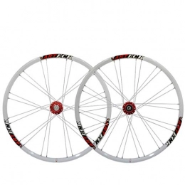 XCZZYC Mountain Bike Wheel XCZZYC MTB Cycling Wheel 26 Inch Bicycle Wheelset 11 Speed Rims 559 Disc Brake Mountain Bike Wheel Sealed Bearing Hub QR For Cassette Flywheel (Color : Red White, Size : 26INCH)