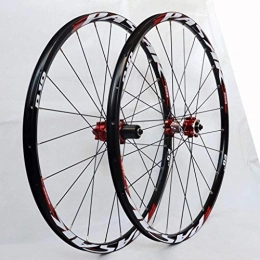 XCZZYC Spares XCZZYC MTB Wheel 26 27.5 29inch Bicycle Cycling Rim Disc Brake Mountain Bike Wheel 24H 7-12speed Cassette Hubs QR Sealed Bearing (Color : Red)