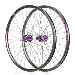 KOOZER Spares XF2046 Classic MTB Mountain Bike Front & Rear Tubeless Wheelset for Shimano 8-11S - 26 / 27.5 / 29" Black Purple (26")