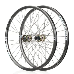 KOOZER Mountain Bike Wheel XF2046 Classic MTB Mountain Bike Front & Rear Tubeless Wheelset for Shimano 8-11S - 26 / 27.5 / 29" Black Rainbow (26")