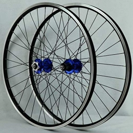 Xiami Spares Xiami 26" Mountain Bike Wheel Set Quick Release Aluminum Alloy Rim 7-11 Speed 32 Holes Front 2 Rear 4 Bearing Disc Brake Hub Drum Cassette Flywheel (A Pair Of Wheels) (Color : Blue, Size : 26")
