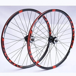 Xiami Spares Xiami Mountain Bike Wheel Set 26 / 27.5 / 29inch Aluminum Alloy Rim Cassette Disc Brake Quick Release Support 8 / 9 / 10 Speed Red Trademark(Front Wheel+Rear Wheel) (Size : 29")
