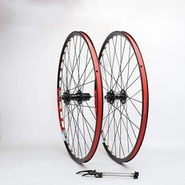 Xiami Spares Xiami Mountain Bike Wheelset 26 Inch Disc Brake CNC Milled Arc Aluminum Alloy Rim 11-speed Bearing Hub Quick Release Black(Front Wheel+Rear Wheel) (Size : 26")