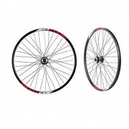 XIAOFEI Spares XIAOFEI 27.5 Inch Mountain Bike Wheel Set, Aluminum Alloy Disc Brake Wheels Front And Rear Wheels 27.5x1.95 Wheels A Set Of Front And Rear Wheels (Including Tires), Red