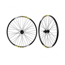 XIAOFEI Spares XIAOFEI 27.5 Inch Mountain Bike Wheel Set, Aluminum Alloy Disc Brake Wheels Front And Rear Wheels 27.5x1.95 Wheels A Set Of Front And Rear Wheels (Including Tires), Yellow