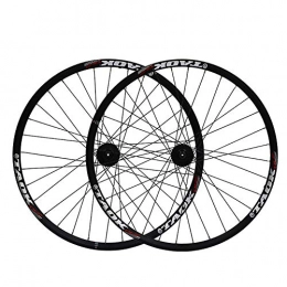 XIAOFEI Mountain Bike Wheel XIAOFEI Mountain Bike Wheel, 475 Six Nail Lock Disc Brake 26 Inch Double Rim Wheel, A Pair Of Black 36 Holes, High-Strength Aluminum Alloy, Anti-Compression Hub Machine, C