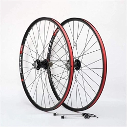 XIAOL Mountain Bike Wheel XIAOL Mountain Bike Wheelset, Double Wall 26 MTB Cycling Wheels Quick Release Hybrid Compatible Disc Brake 8 9 10 11 Speed, 26inch