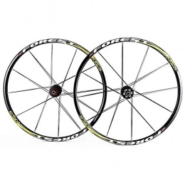 XIAOL Spares XIAOL MTB Bike Disc Wheel Set 26 27.5 Inch Double Wall MTB Rim 24 / 24H QR Compatible 7 8 9 10 11 Speed, 26inch