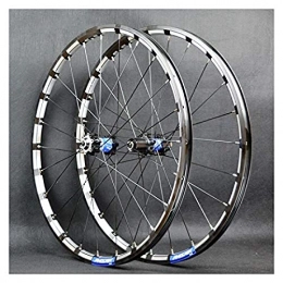 YAYY Spares YAYY 26 27.5inch MTB Front And Rear Wheel Disc Brake Mountain Bike Wheelset Quick Release Double Wall 7 8 9 10 11 12 Speed 24 Holes, D, 26in, Upgrade