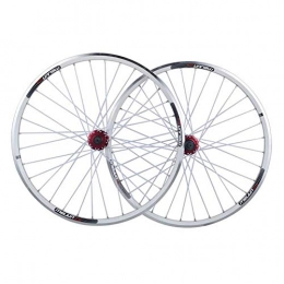 YBNB Spares YBNB 26"Cycling Wheels Mountain Bike Wheelset Aluminum Alloy V Brake Wheelset Fast Release Rim 32 Hole White / Black