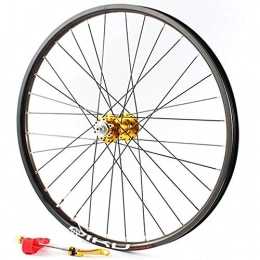 YHSFC Spares YHSFC 26" Mountain Wheel Bearing Aluminum Alloy Two Perlin Card Type Disc Brake Single Front Wheels, A, 1029g