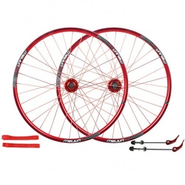 YHSFC Spares YHSFC Mountain Bike Double Disc Brake Wheel Set 26" 32 Hole Bicycle Wheels Aluminum Alloy, B