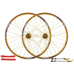 YHSFC Spares YHSFC Mountain Bike Double Disc Brake Wheel Set 26" 32 Hole Bicycle Wheels Aluminum Alloy, E