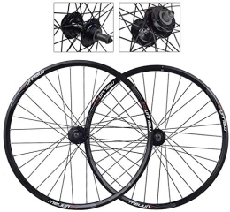 YJTGZ Bike Wheel Tyres Spokes Rim 20/26 Inch MTB Bicycle Rear Wheel Double Walled Aluminum Alloy Mountain Bike Wheels Disc Brake Quick Release Bicycle Rim 7 8 9 Speed Cassette 32 Holes