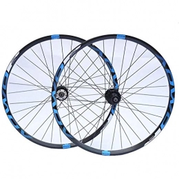 YSHUAI Spares YSHUAI Bike Wheeles Bicycle Wheel MTB Cycling Front Rear Wheels, 32H Double Wall Alloy Wheel Set, Quick Release Disc Brake 8 / 9 / 10 Speed, Blue, 27.5inch