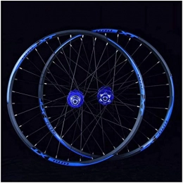 YSHUAI Spares YSHUAI MTB Bicycle Wheelset 26 27.5 29 In Mountain Bike Wheel Double Layer Alloy Rim Sealed Bearing 7-11 Speed Cassette Hub Disc Brake 1100g QR 24H, Blue, 27.5inch