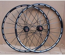 YSHUAI Mountain Bike Wheel YSHUAI MTB Bike Wheel Set 26 Inch Double Wall Rim Sealed Bearing Disc / Rim Brake Quick Release For 8-10 Speed Cassette Flywheel Bicycle 24H, Black