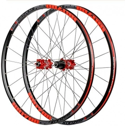 YSHUAI Spares YSHUAI MTB wheels for Bike Bicycle Wheelset 26 / 27.5 inch Double Wall Rim Cassette sealed bearing QR disc brake 24 holes 8 / 11 speed, Red, 27.5inch