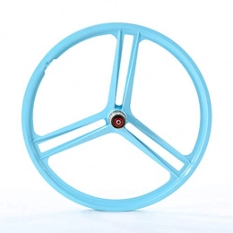 Yuanfang Mountain Bike Wheel Yuanfang Mountain Bike Folding Bike Magnesium Titanium Alloy Wheel Set 20" Disc Brake 3-Blade Integrated Wheel Bike Modification Multiple Colour (Front Wheel + Rear Wheel) (Color : Light blue)