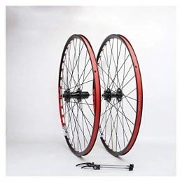Yuanfang Spares Yuanfang NUE Mountain Bike Wheels 26 Inch Disc Brake CNC Milled Arc Aluminum Alloy Rim 11-speed Cassette Bearing Hub Quick Release Black(Front Wheel+Rear Wheel) CN (Size : 26")