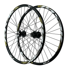YUDIZWS Mountain Bike Wheel YUDIZWS Bike Wheelset 26 / 27.5 / 29 Inch Aluminum Alloy Rim 32 Holes Mountain Cycling Wheels Quick Release Disc Brake Fit 7 / 8 / 9 / 10 / 11 / 12 Speed Cassette (Color : Gold, Size : 27.5inch)