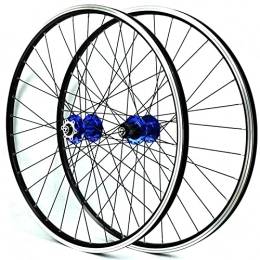 YUDIZWS Mountain Bike Wheel YUDIZWS Bike Wheelset 26 / 27.5 / 29 Inch Disc / V Brake Quick Release Mountain Cycling Wheels 32 Holes Fit For 7 / 8 / 9 / 10 / 11 / 12 Speed Cassette Freewheels (Color : Blue, Size : 29inch)