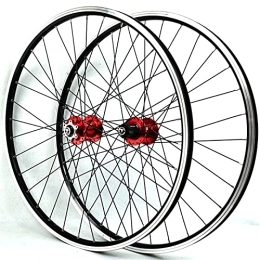 YUDIZWS Mountain Bike Wheel YUDIZWS Bike Wheelset 26 / 27.5 / 29 Inch Disc / V Brake Quick Release Mountain Cycling Wheels 32 Holes Fit For 7 / 8 / 9 / 10 / 11 / 12 Speed Cassette Freewheels (Color : Red, Size : 27.5inch)