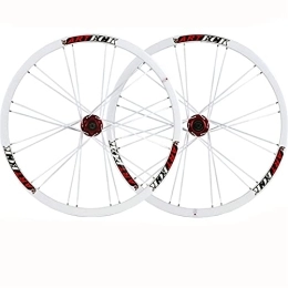 YUDIZWS Spares YUDIZWS Bike Wheelset 26 Aluminum Alloy Rim 24 Holes Disc Brake Fit 7 / 8 / 9 / 10 Speed Flat-spoke Mountain Bicycle Wheels Quick Release (Color : E)