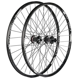 YUDIZWS Spares YUDIZWS Mountain Bike Wheelset 26" / 27.5" / 29" 32H Carbon Hub Aluminum Alloy Rim MTB Bicycle Wheels Quick Release 8 9 10 11 Speed Disc Brake (Color : Black, Size : 26inch)