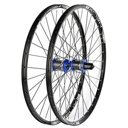 YUDIZWS Mountain Bike Wheel YUDIZWS Mountain Bike Wheelset 26" / 27.5" / 29" 32H Carbon Hub Aluminum Alloy Rim MTB Bicycle Wheels Quick Release 8 9 10 11 Speed Disc Brake (Color : Blue, Size : 27.5inch)