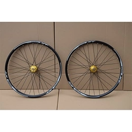 YUDIZWS Spares YUDIZWS Mountain Bike Wheelset 26 / 27.5 / 29 Aluminium Alloy Rim Disc Brake Mtb Bicycle Wheel 4 Bearing Siutable For 8-11 Speed Quick Release (Color : Gold, Size : 27.5inch)