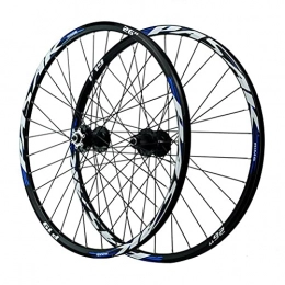 YUDIZWS Mountain Bike Wheel YUDIZWS Mountain Bike Wheelset 26 / 27.5 / 29 Aluminum Alloy Rim Black Hub 32 Holes Disc Brake MTB Wheels Front 2 Rear 5 Bearing 7-11 / 12speed (Color : Blue, Size : 29inch)