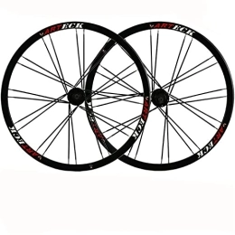 YUDIZWS Mountain Bike Wheel YUDIZWS Mountain Bike Wheelset 26" Aluminum Alloy Rim 24 Holes Compatible With 7-10 Speed Cassette Flat-spoke MTB Bicycle Wheels QR Disc Brake (Color : D)