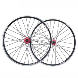 YUDIZWS Mountain Bike Wheel YUDIZWS Mountain Bike Wheelset 26inch Disc / V Brake Bicycle Wheels 32 Holes Aluminum Alloy Suitable For 7-10 Speed Flywheel Quick Release (Color : Black)