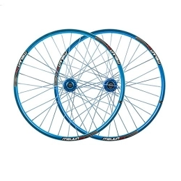 YUDIZWS Mountain Bike Wheel YUDIZWS Mtb Wheelset 26 Aluminum Alloy Rim 32 Holes Disc Brake Mountain Wheels Suitable For 7-9 Speed Flywheel Quick Release Axles Bicycle Accessory (Color : Blue, Size : 26inch)