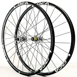 YUDIZWS Mountain Bike Wheel YUDIZWS MTB Wheelset 700c Thru-axle Aluminum Alloy Mountain Bike Wheels 24 Holes Cassette 6 Nail Disc Brake Fit To 7-8-9-10-11-12 Speed Freewheels (Color : F)