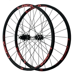 YUDIZWS Spares YUDIZWS Wheelset Bike Mtb 26 / 27.5 / 29 Inch Aluminum Alloy Rim Disc Brake Front Rear Mountain Cycling Wheels Fit 12 Speed Axles Bicycle Accessory (Color : Red, Size : 27.5inch)
