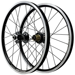 YUDIZWS Mountain Bike Wheel YUDIZWS Wheelset Bike Mtb 406(20inch) / 451 Quick Release Disc / V Brake Aluminum Alloy Rim 24 Holes Suitable 7 / 8 / 9 / 10 / 11 / 12 Speed Cassette (Color : B, Size : 20inch)