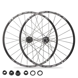 YZDKJDZ Mountain Bike Rear Wheel, Aluminum Alloy Rim Disc Brake MTB Wheelset, Quick Release Front Rear Wheels Black Bike Wheels, Fit 8-11 Speed Cassette Bicycle Wheelset