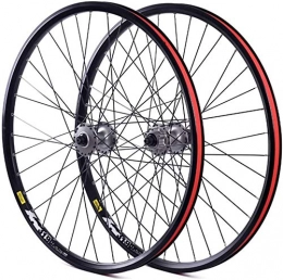 YZU Mountain Bike Wheel YZU MTB Bicycle Front Rear Wheel, 26 / 27.5" Mountain Bike Wheelset Double Walled Alloy Rim QR Disc Brake 8-10 Speed Cassette Hub Sealed Bearing, 27.5