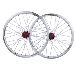 Zatnec Spares Zatnec 20inch Folding Bikes Wheels, Double Wall MTB Rim Quick Release V-Brake Hybrid / Mountain Bike Hole Disc 7 8 9 10 Speed (Color : B, Size : 20INCH)