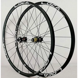 Zatnec Spares Zatnec 26 / 27.5 / 700C / 29 Bike Wheelset Mountain Road Bicycle Wheels Thru Axle Front Rear Rim Cycling Wheel Set Disc Brake 8-12 Speed Cassette (Color : Black hub Silver logo, Size : 29in)