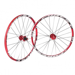 Zatnec Spares Zatnec 26 27.5 Inch Mountain Bike Wheelset Front Rear Wheel Double Layer Alloy Rim Disc Brake Quick Release 24H 8 9 10 11 Speed Palin Bearing Hub (Color : A, Size : 26in)