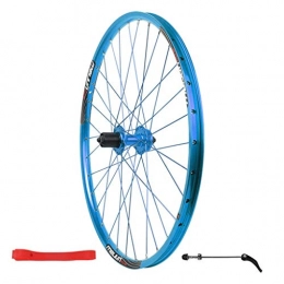 Zatnec Spares Zatnec 26inch Mountain Bike Rear Wheel, Double Wall MTB Rim Quick Release V-Brake Hybrid / Mountain Bike 32 Hole Disc 7 8 9 10 Speed (Color : Blue)