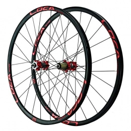Zatnec Spares Zatnec Cycling Wheels 26inch, Aluminum Alloy Ultralight Rim Mountain Bike Cycling Hub Quick Release Wheel Cycling Wheels (Color : Red, Size : 26in)