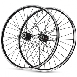 Zatnec Spares Zatnec MTB Bicycle Wheelset 26 In Mountain Bike Wheel Double Layer Alloy Disc / V-Brake-Universal Cycling Rim QR Sealed Bearing 7-11 Speed Cassette Hub