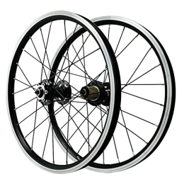 ZCXBHD Mountain Bike Wheel ZCXBHD 20 inch Mountain Bicycle Wheelset (Front + Rear) V Brake / Disc Brake / Rim Brake Double Walled Aluminum Alloy MTB 7 / 8 / 9 / 10 / 11 / 12 Speed 24 Holes (Color : Black, Size : 20in)
