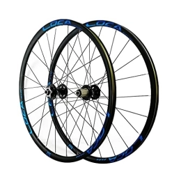ZCXBHD Mountain Bike Wheel ZCXBHD 26 / 27.5 / 29 In Mountain Bike Wheelset Fast Release Walled Aluminum Alloy MTB Rim Disc Brake 24 Holes 7 8 9 10 11 12 Speed Cassette Front and Rear Wheels (Color : Blue-1, Size : 29in)