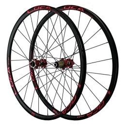 ZCXBHD Mountain Bike Wheel ZCXBHD 26 / 27.5 / 29 In Mtb Wheelset Thru axle Disc Brake Front & Rear Wheel 8 / 9 / 10 / 11 / 12 Speed Flywheel Sealed Bearings 24 Hole (Color : Red, Size : 27.5in)