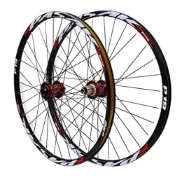 ZCXBHD Mountain Bike Wheel ZCXBHD 26 / 27.5 / 29 Inch Front and Rear Wheel Set Quick Release Disc Brake Double Walled Mountain Bike Rim Barrel Shaft WTB Bike Wheel 32 Holes for 7-11 Speed Cassette (Color : Red-1, Size : 27.5in)